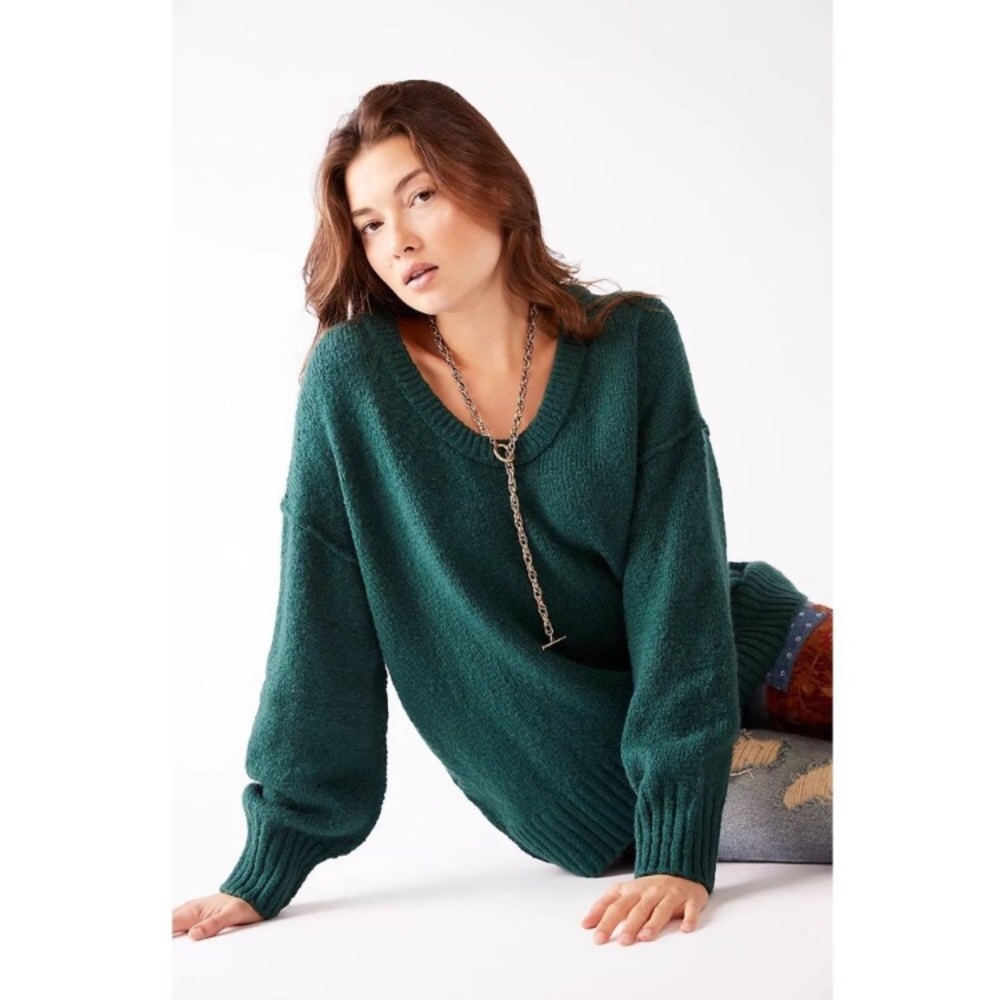 Free people Brookside Tunic sweater in pine needle